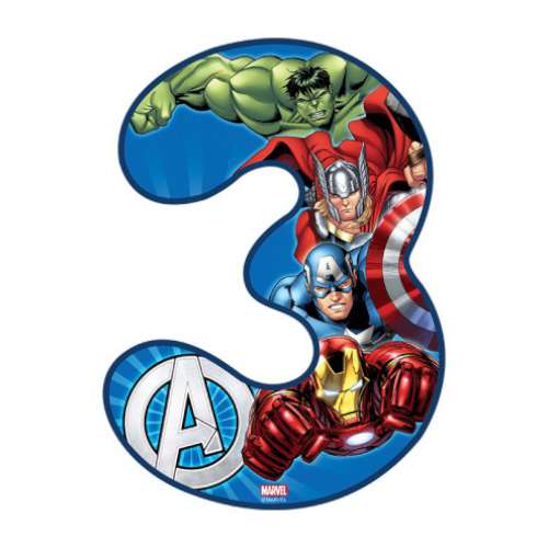 Avengers Number 3 Edible Icing Image - Click Image to Close